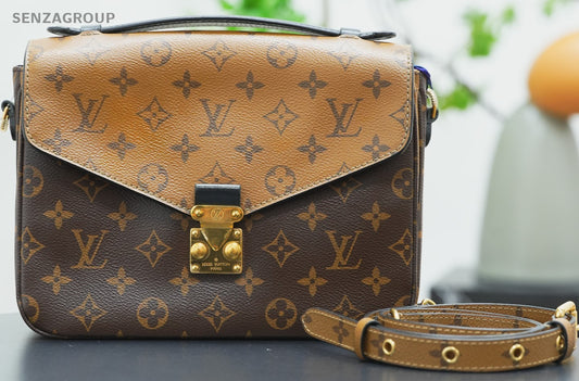Louis Vuitton Pochette Métis Monogram 2way Shoulder Handbag Brown Crossbody