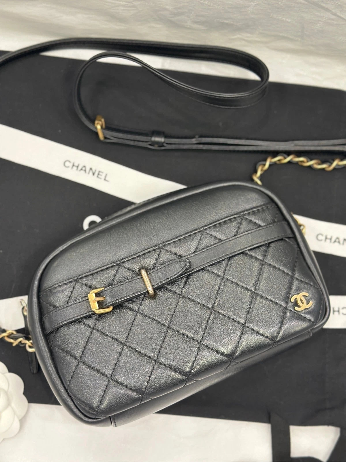 Authentic CHANEL Adjustable Strap Crossbody Bag For Women