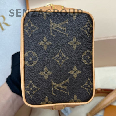 Louis Vuitton Nano Noe Monogram Mini Bucket Bag Brown Women's Classic