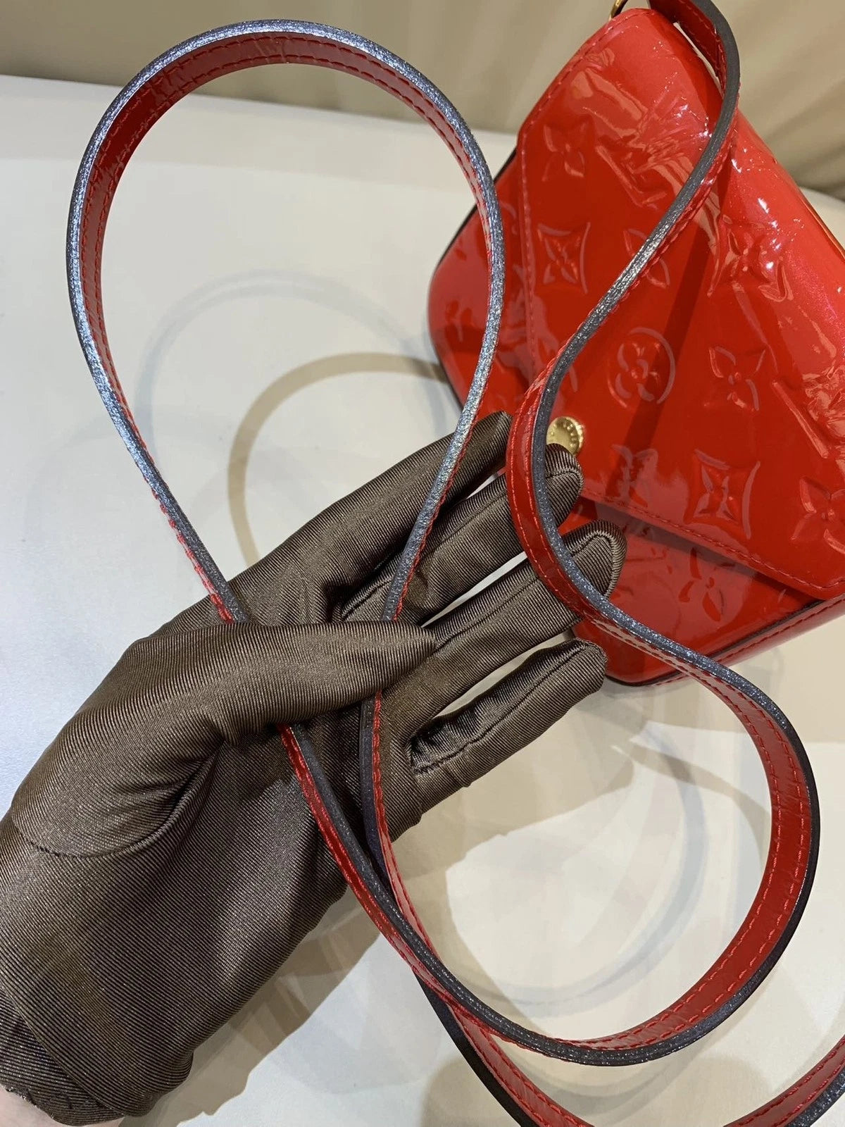 Louis Vuitton Red Patent Leather Crossbody Bag For Women