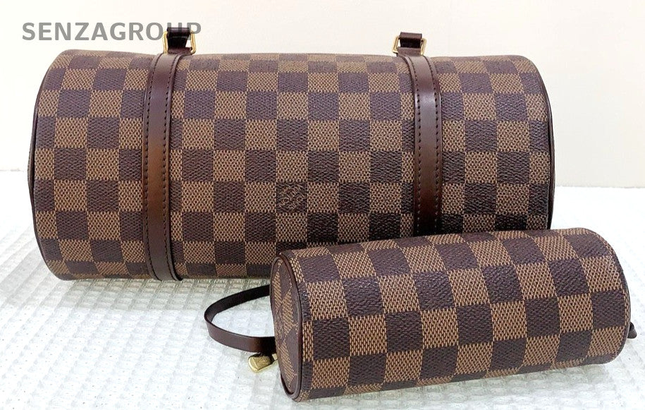Louis Vuitton Papillon Damier Ebene Handbag Purse Shoulder bag Brown