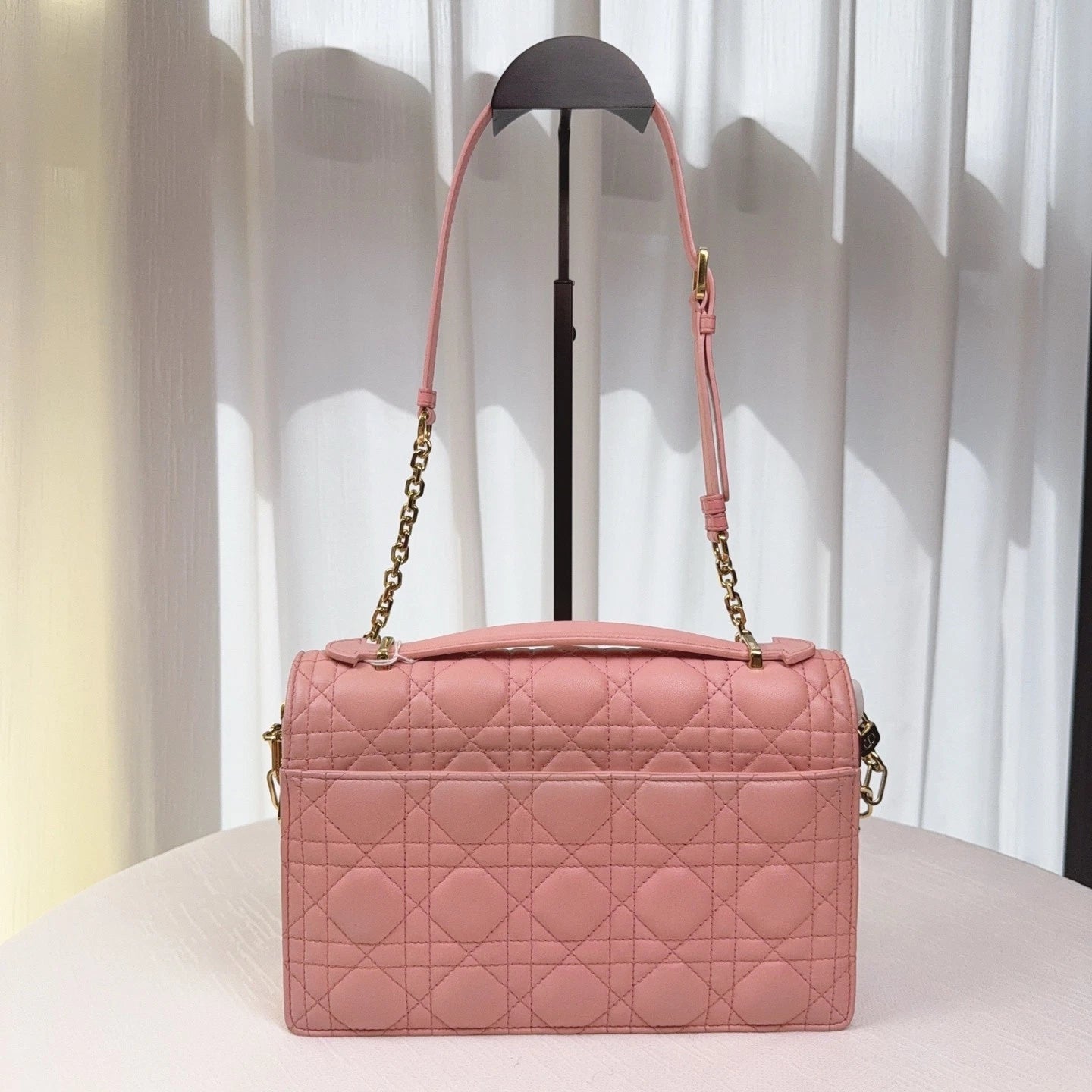 Dior Leather Medium Pink Miss Daily Shoulder Bag For Women