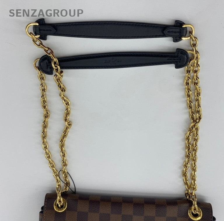 Louis Vuitton Vavin MM Chain Shoulder Bag Brown Black Gold Women Classic
