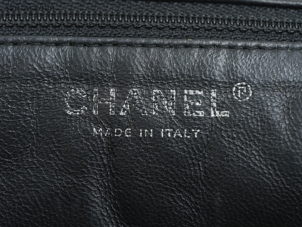 CHANEL Leboy Diamond pattern Chain Shoulder bag Black Silver Women