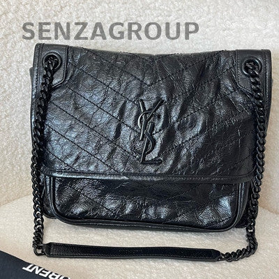 YSL Saint Laurent Niki Medium Black Chain Shoulder Crossbody Bag