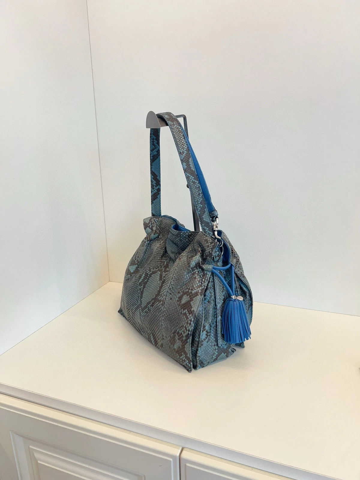 Loewe Blue Medium Flamenco Shoulder Bag For Women