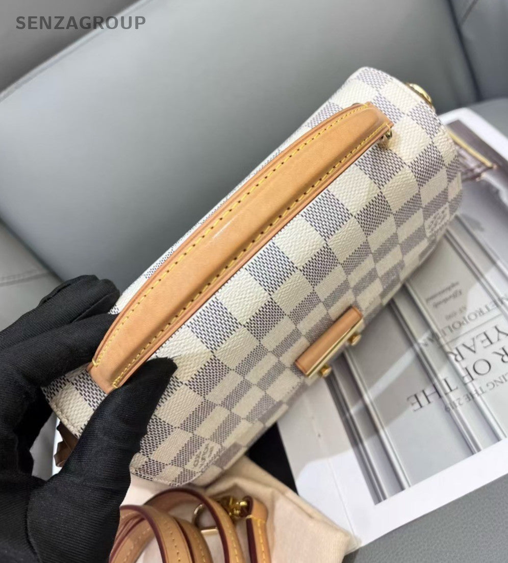 Louis Vuitton Croisstte Damier Ebene Top Handle 2way Shoulder Handbag Women