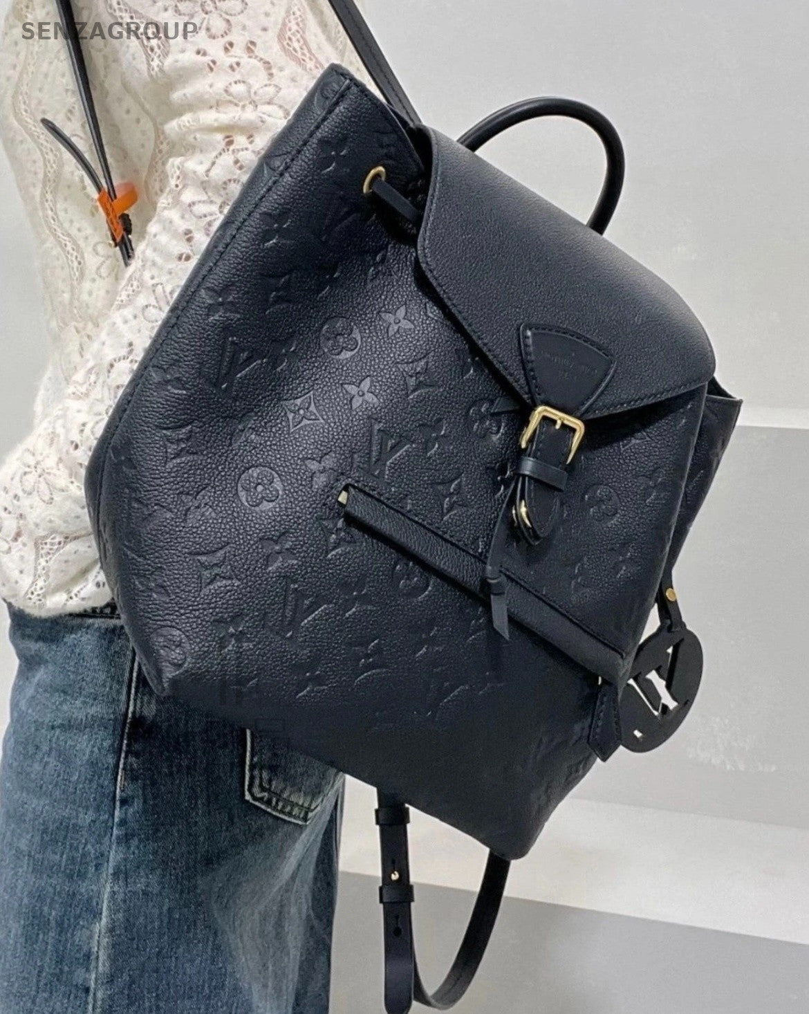 Louis Vuitton Monster Monogram Backpack Shoulder Bag Women Black