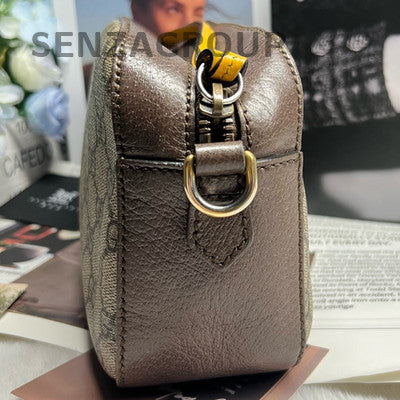 Gucci Tiger Head Camera Bag Brown Gold Buckle Crossbody Shoulder Bag