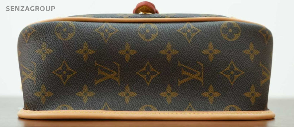 Louis Vuitton Diane Monogram Shoulder Bag Crossbody Brown Gold Women
