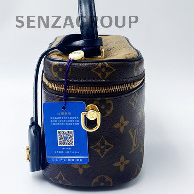 Louis Vuitton Monogram Vanity Bag in Caramel with Gold Chain Strap