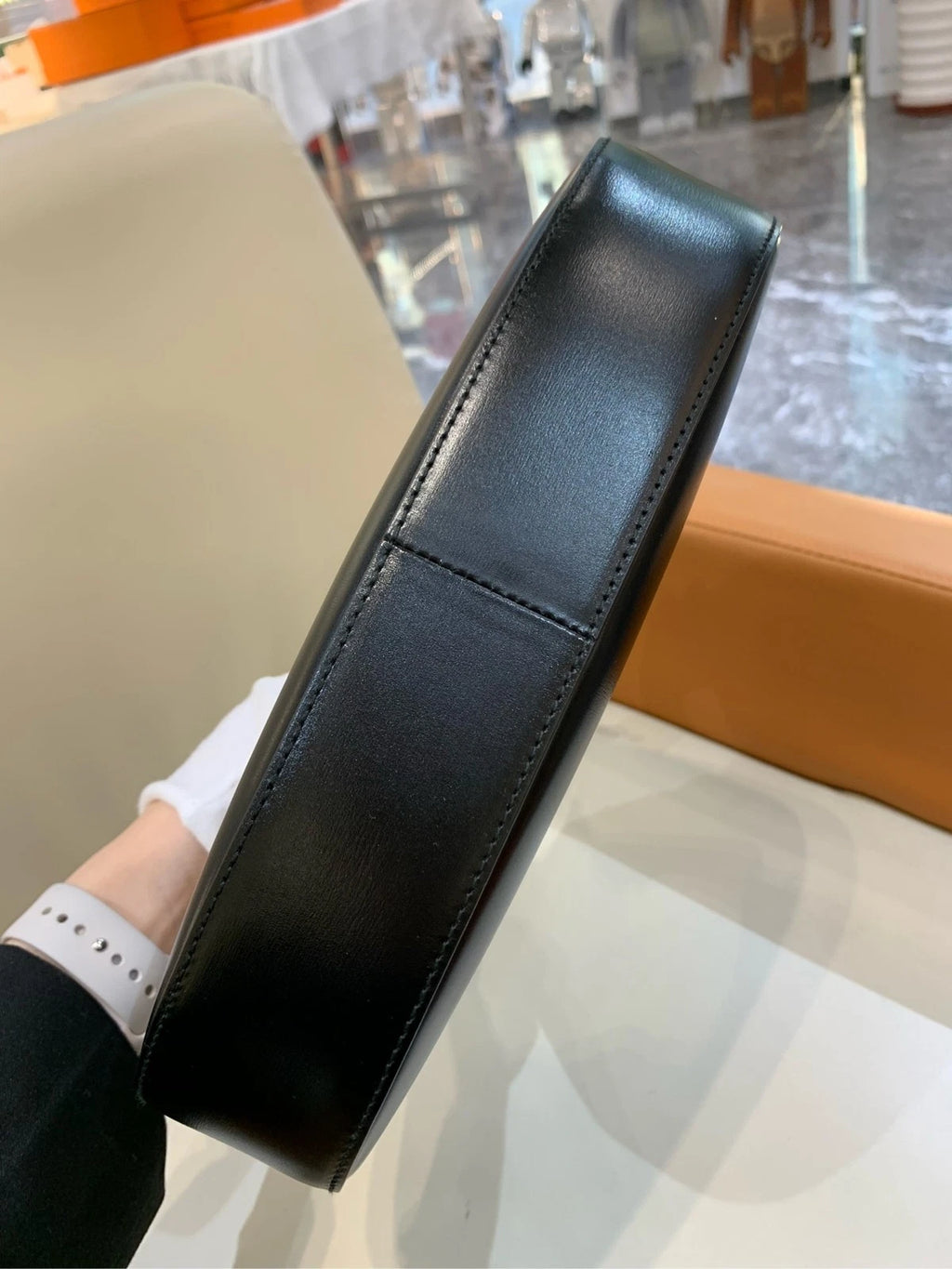 Prada Cleo Shiny Leather Dumpling Shoulder Bag For Women