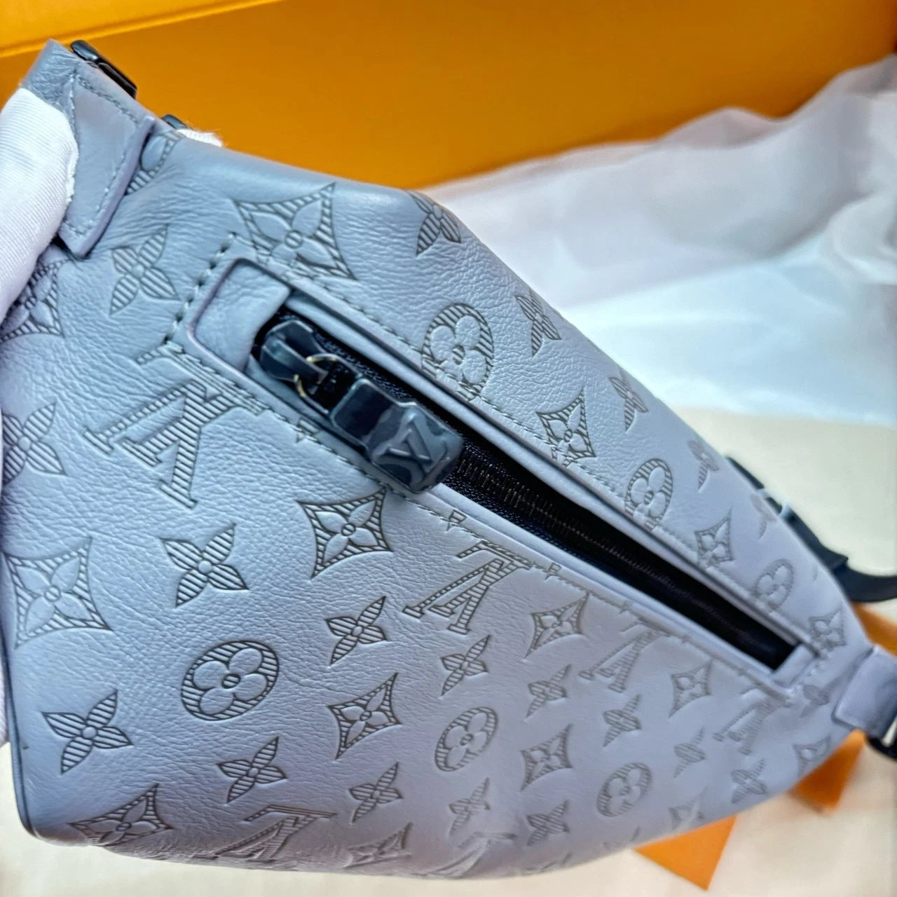 Louis Vuitton Discovery Embossed Gray Waist Crossbody Bag For Women