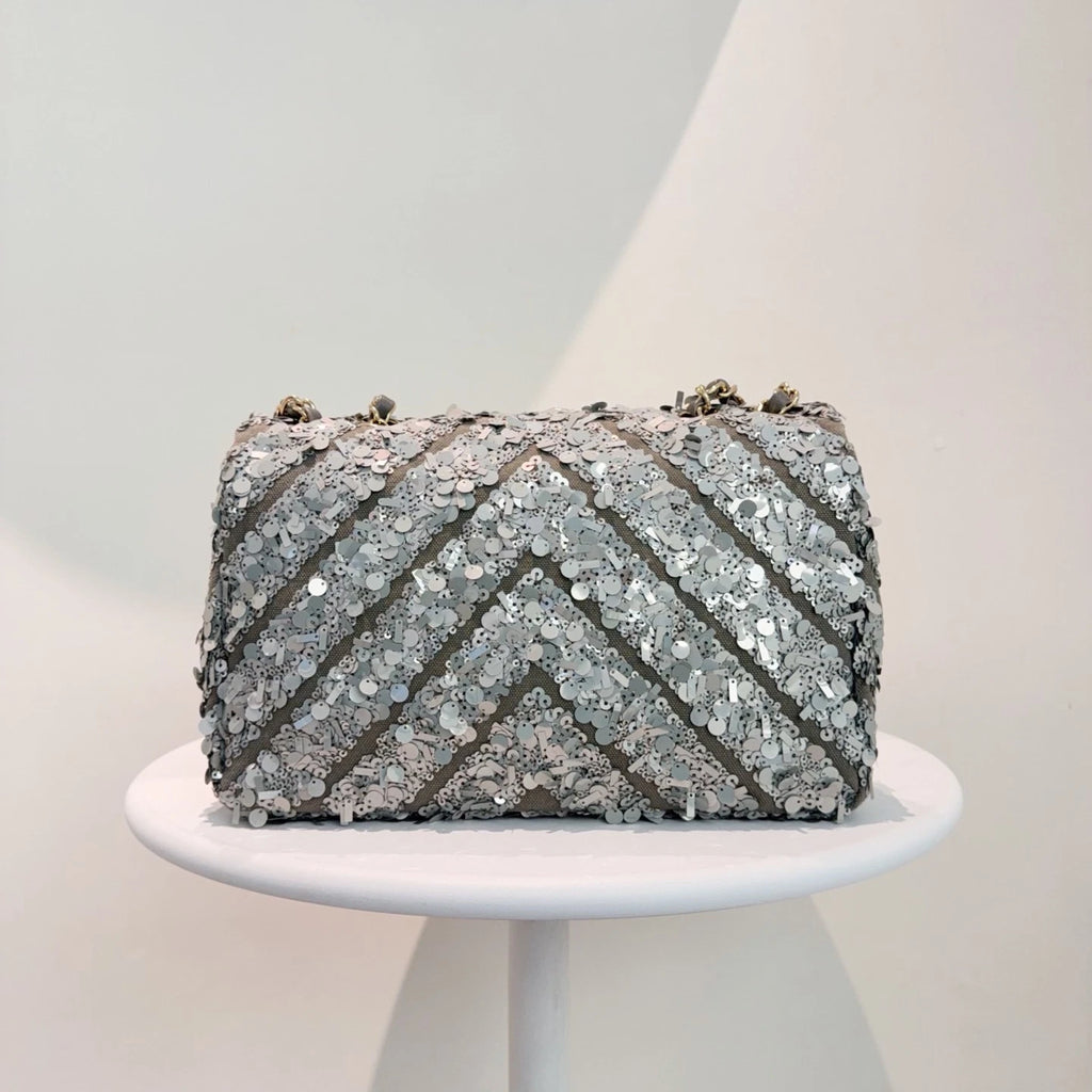 Chanel Sequin CC Flap Bag Shoulder &amp; Crossbody Bag