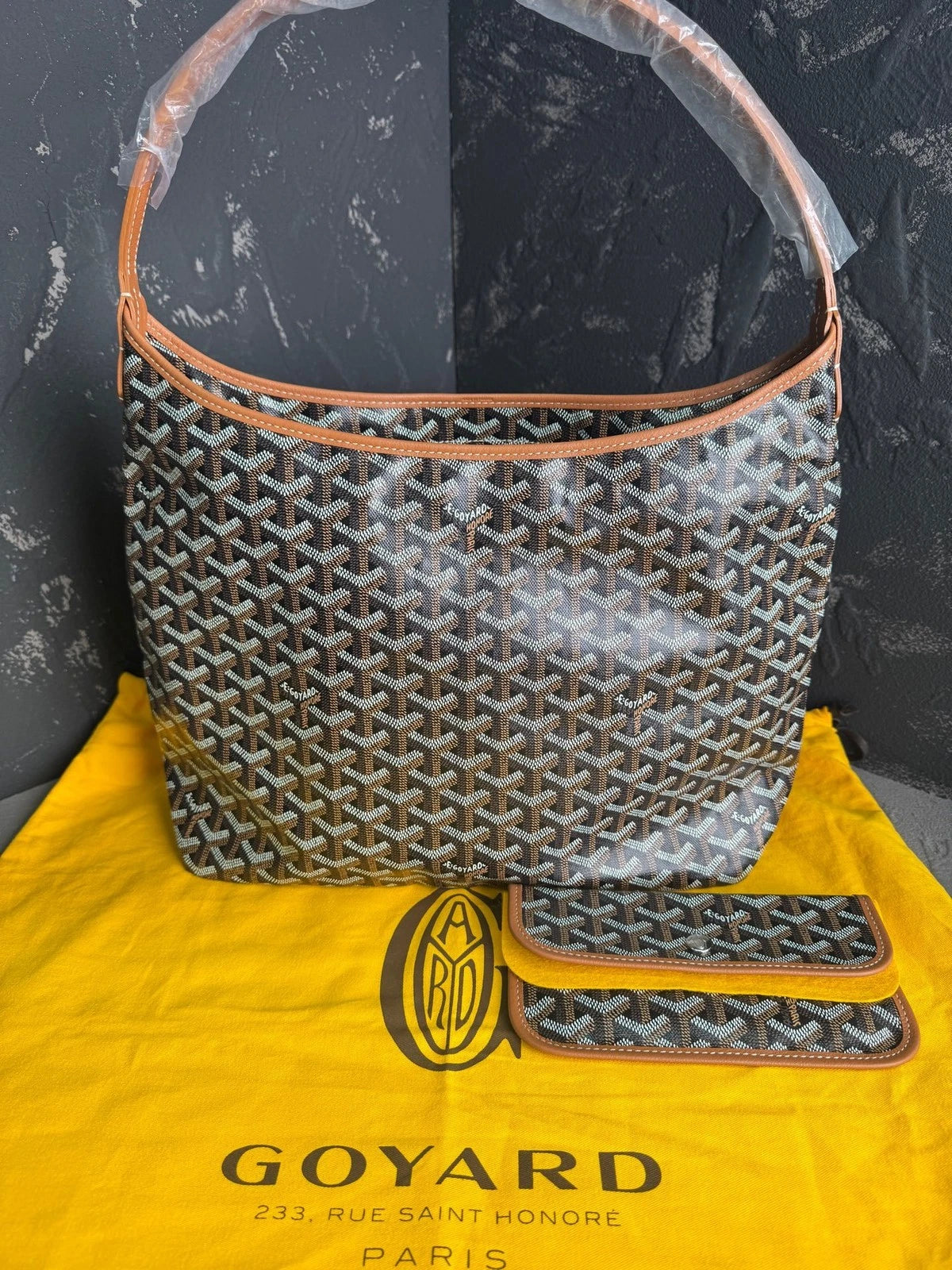 Goyard Brown Hobo Underarm Shoulder Bag For Women