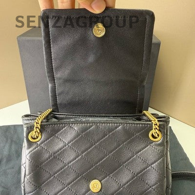 Italian Nolita Mini Black Gold Shoulder Crossbody Bag Women's Fashion Classic