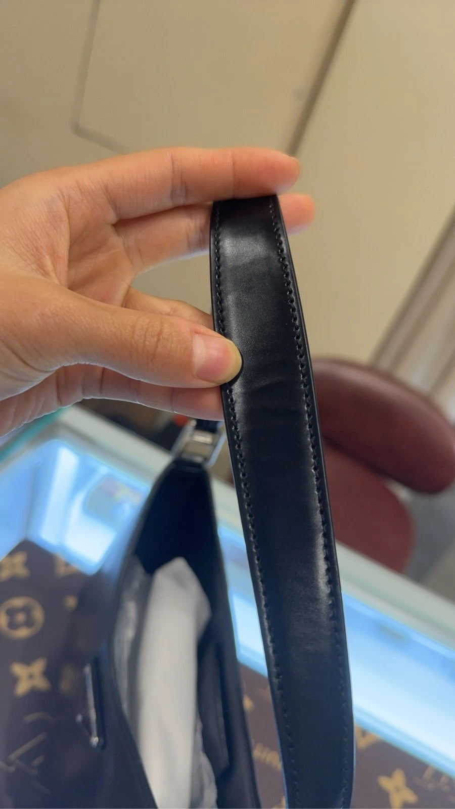PRADA Full Leather Underarm Shoulder Bag For Women