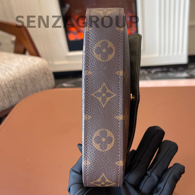 Louis Vuitton Monogram Félicie Strap Brown Gold Clasp Shoulder Crossbody Bag