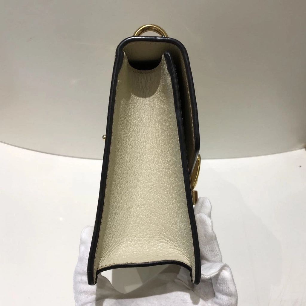 GUCCI White Medium Bee Shoulder Bag For Women
