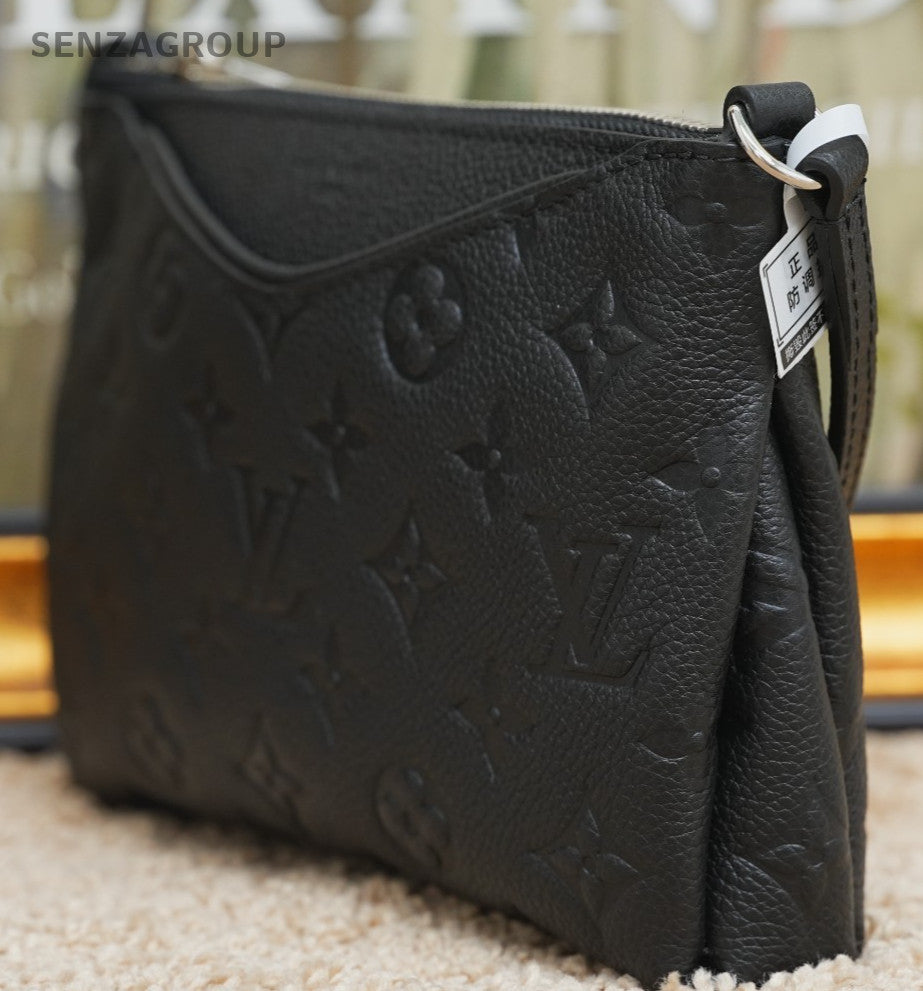 Louis Vuitton Pallas Clutch Black Monogram Empreinte Shoulder bag Crossbody