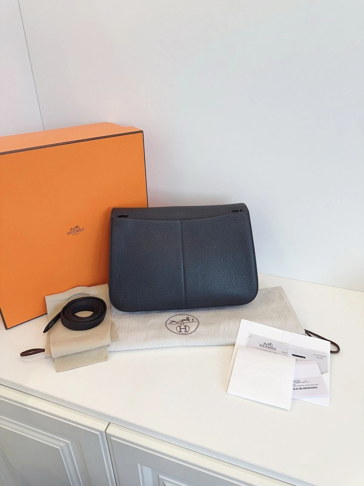 Hermès Halzan 31 Messenger Crossbody Bag Multi-Function<wbr/>al Daily Black