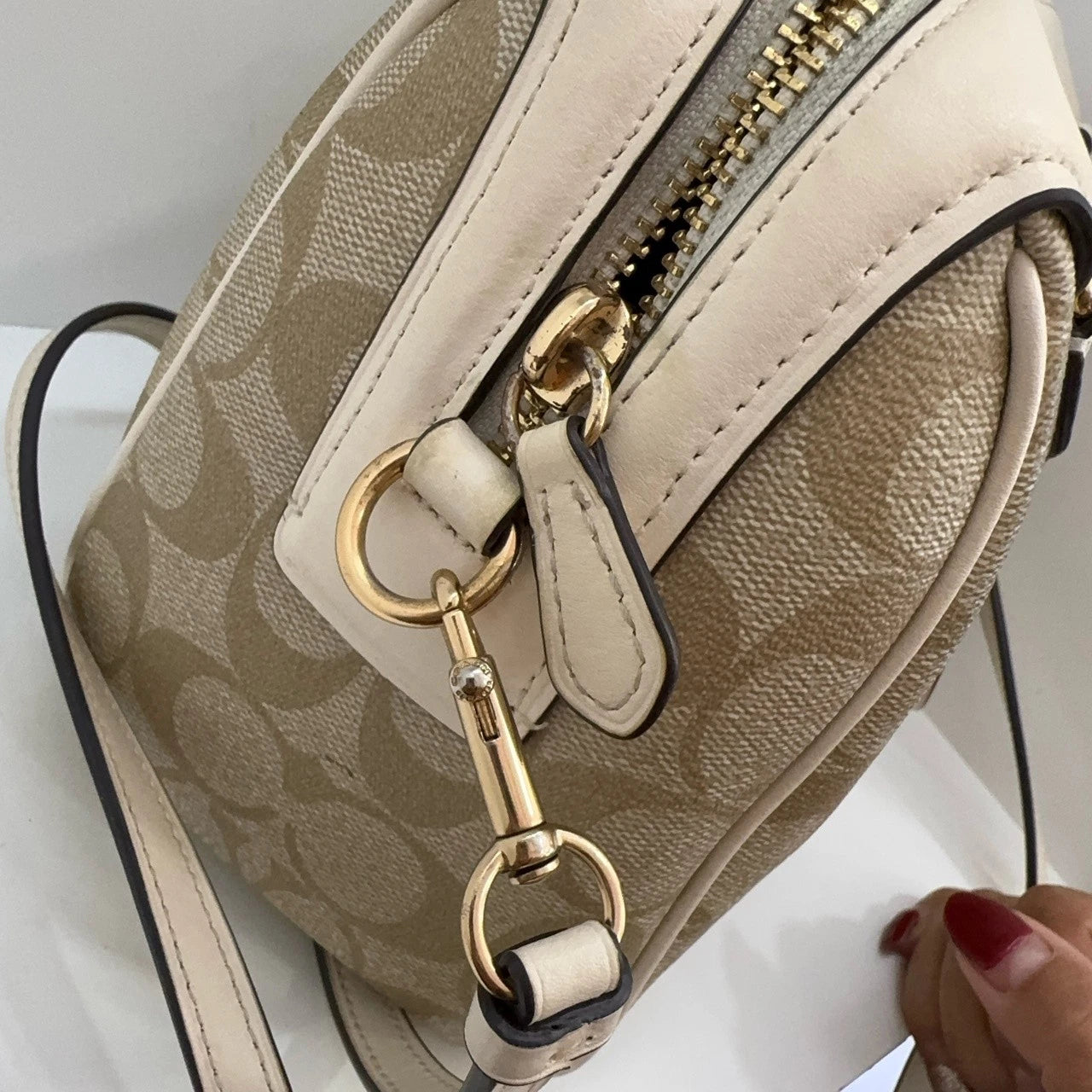 Coach PVC Small Bennett 23 Women's Boston Crossbody Handbag White
