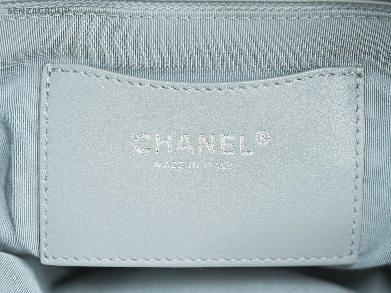 CHANEL Classic External suture line tote Shoulder bag Black Silver