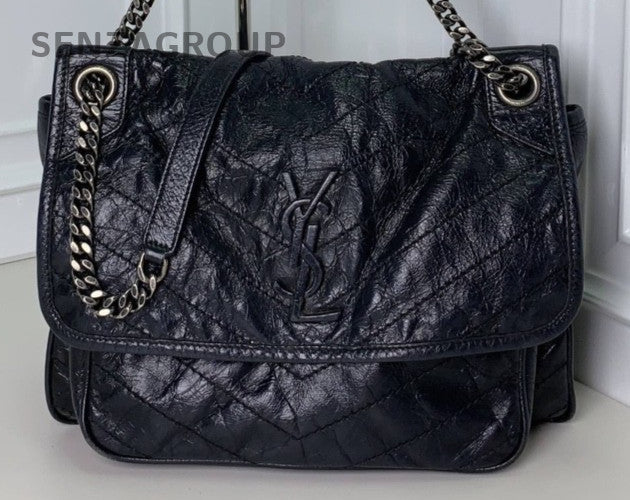 YSL Saint Laurent NIKI Medium Oil waxed leather Shoulder bag Crossbody