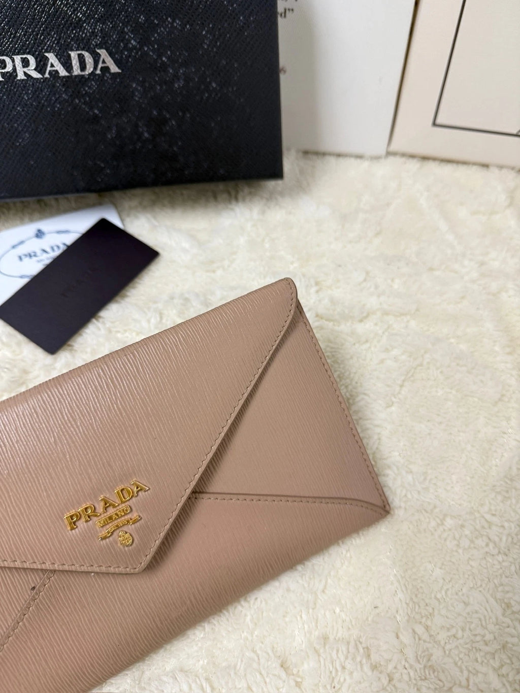 Prada Leather Envelope Wallet For Women