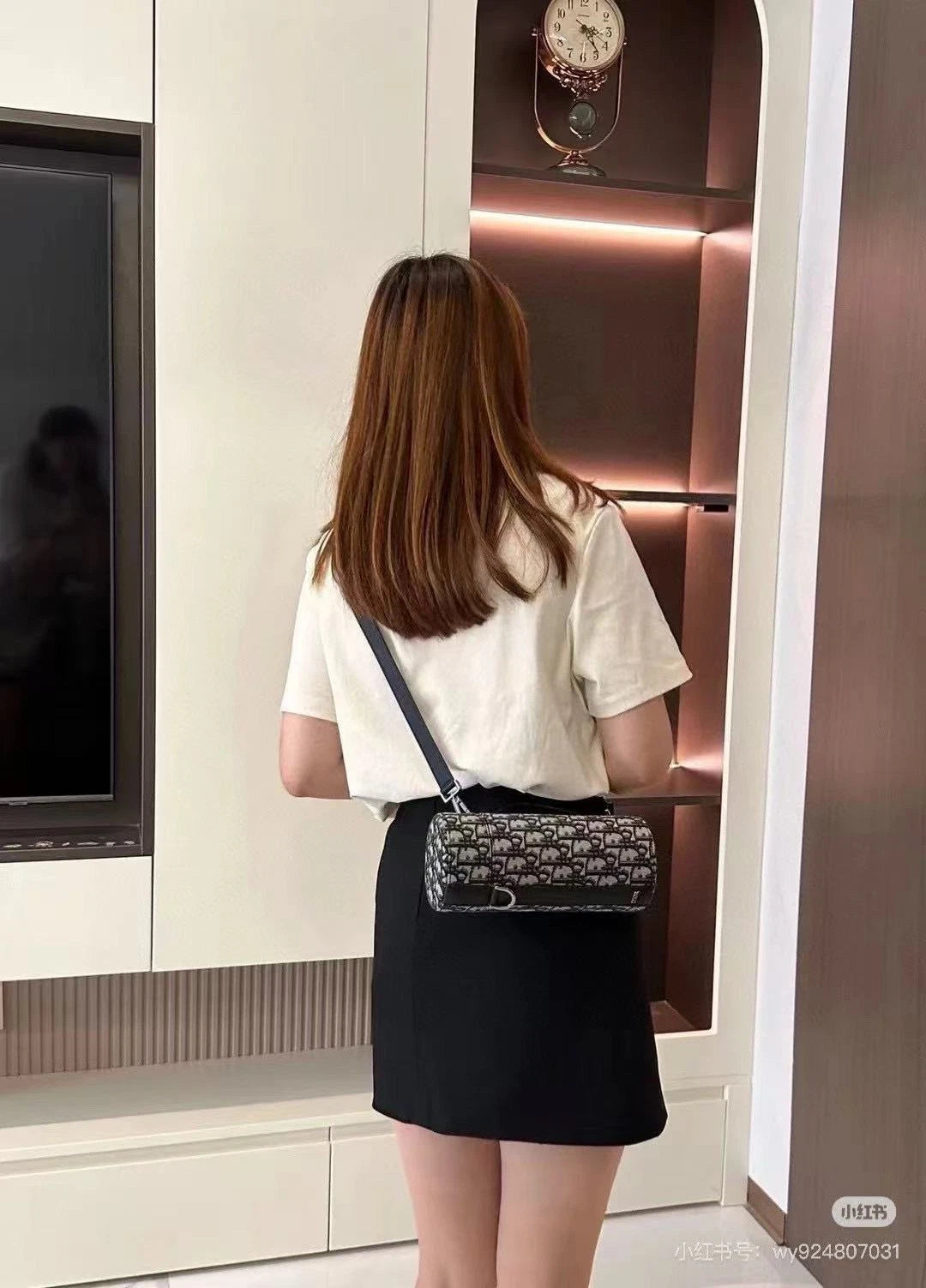 Christian Dior Monogram Cylinder-shaped bag Top Handle 2WAY Crossbody