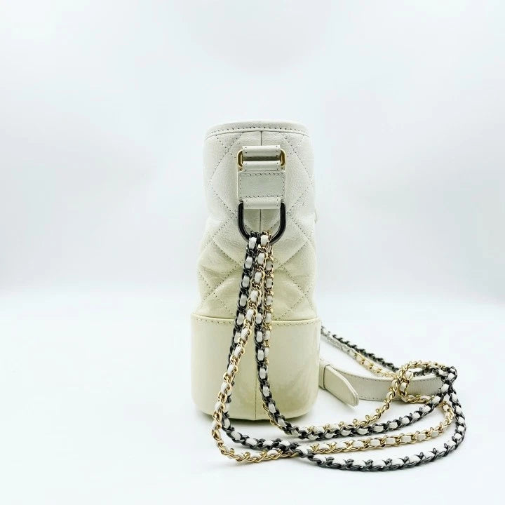 CHANEL Medium White Chain Crossbody Bag For Women