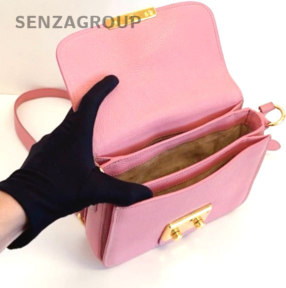 Miumiu Pig Nose Sakura Pink Shoulder bag Crossbody Women Almost Brand NEW