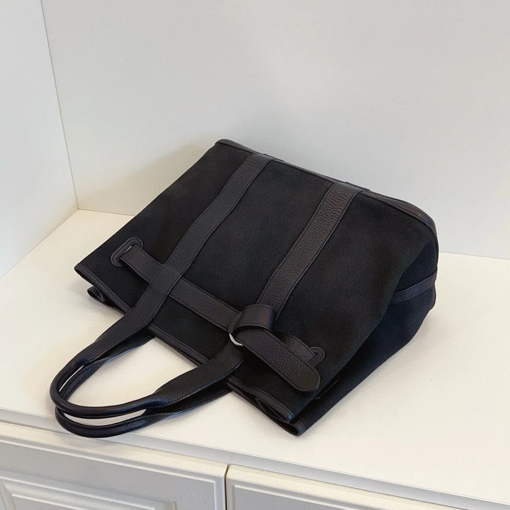 Hermes Petite Ceinture Garden Party36 Black Silver Top Handle Bag Women Classic