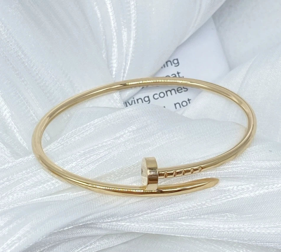 Cartier Juste Un Clou 18k Rose Gold Bangle Bracelet Size15