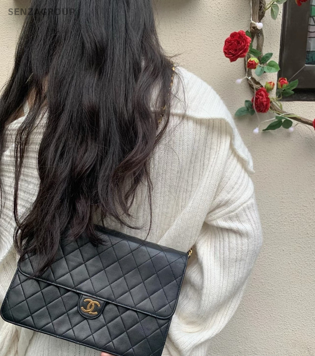 CHANEL Classic Flap Diamond pattern Vintage Shoulder bag Crossbody