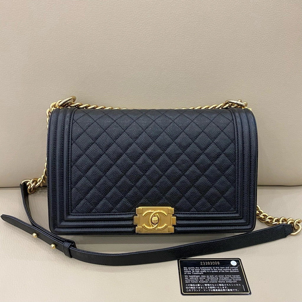 Chanel Leboy Medium-Large Black Shoulder Bag For Women