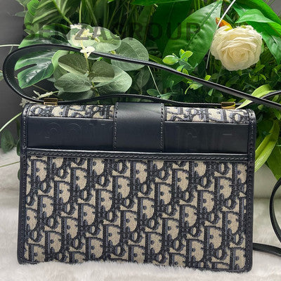 Dior Montaigne 30 Oblique Monogram Black Gold Shoulder Crossbody Bag