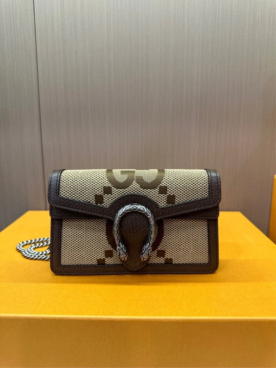 Gucci Dionysus Canvas Brown Crossbody Excellent