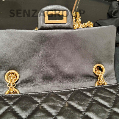 Chanel Mini Vintage Chain Shoulder Bag Black Gold Quilted Leather