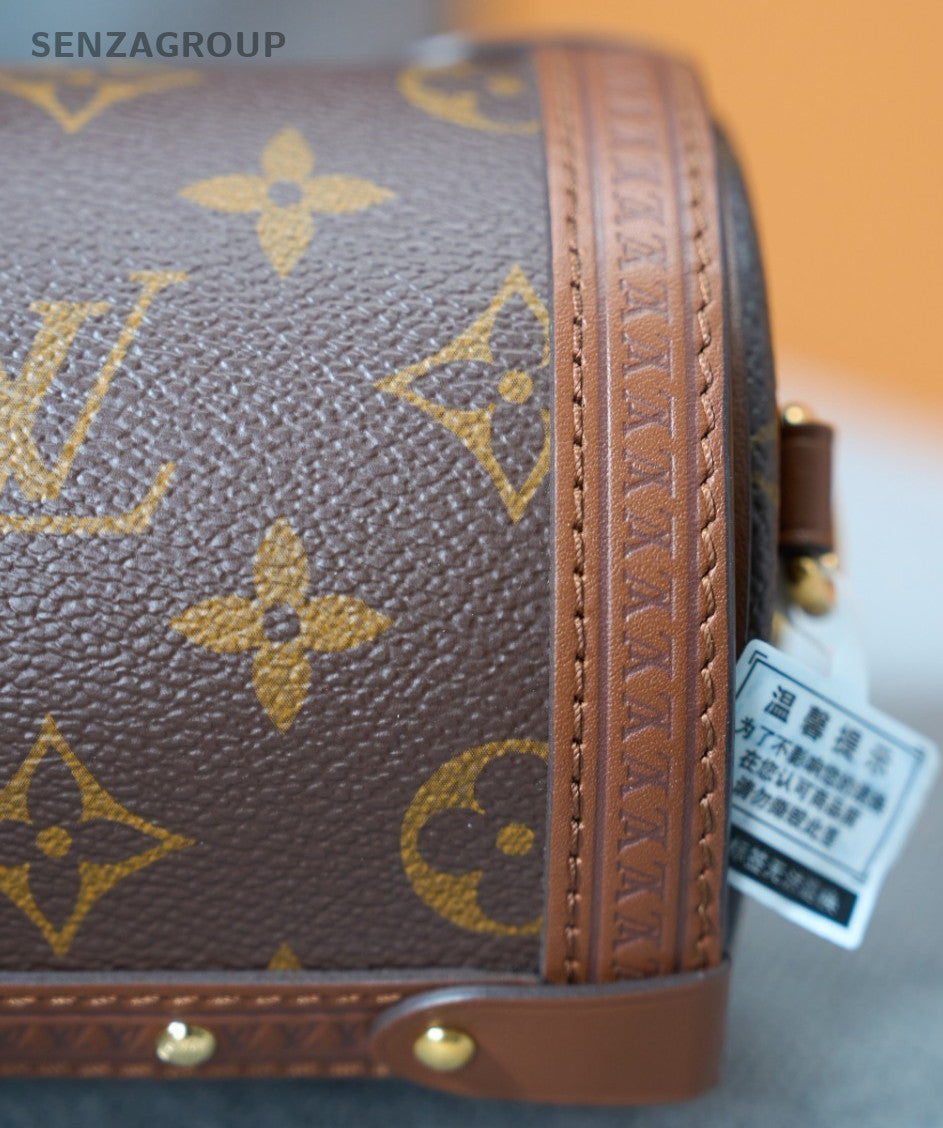 Louis Vuitton Papillon Trunk Monogram Crossbody Brown Gold Used Women Classic