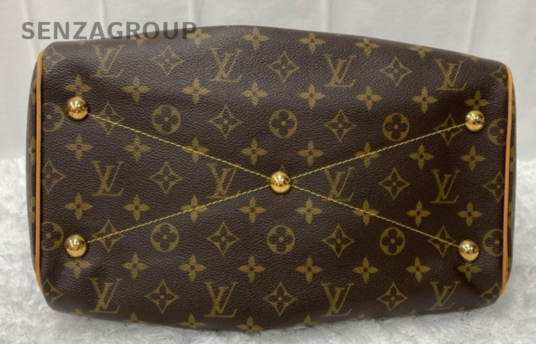 Louis Vuitton Monogram GM Top Handle Bag Brown Gold Used Women Classic