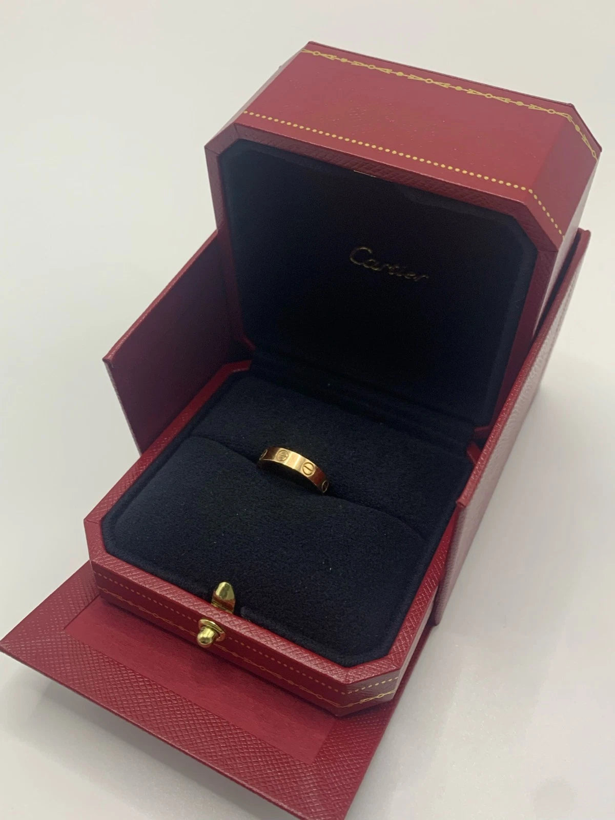 Cartier Love Narrow Band Wedding Ring with 18K Rose Gold EU49/US4.75