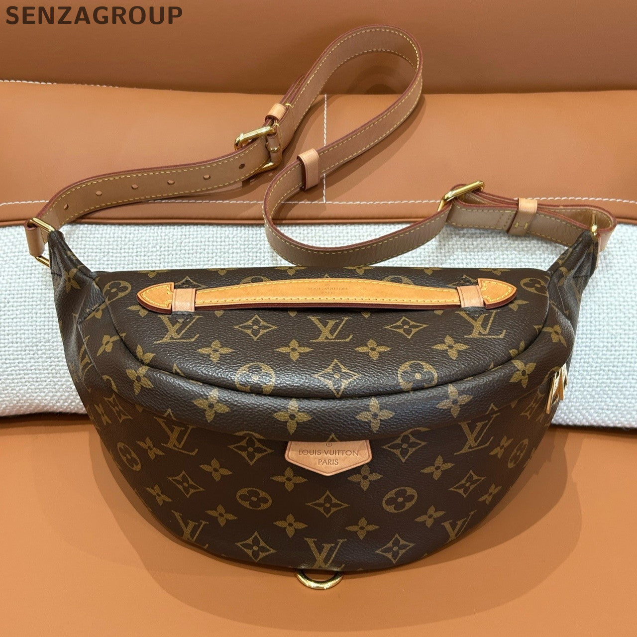 Louis Vuitton Monogram Brown Waist Bag Unisex Crossbody Classic