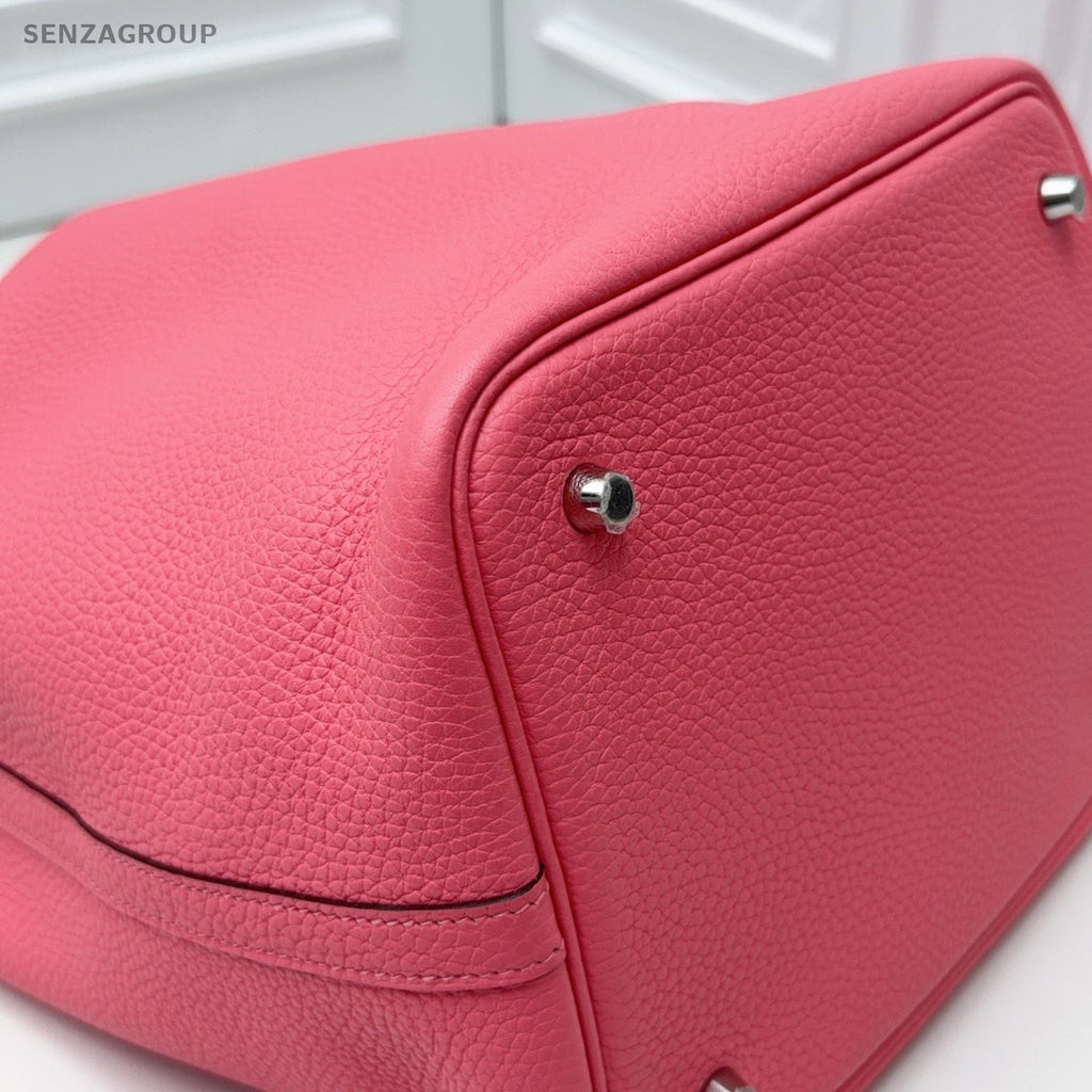 Hermes Picotin22 Top Handle Bag Shoulder Bag Pink Silver Women Classic Fashion