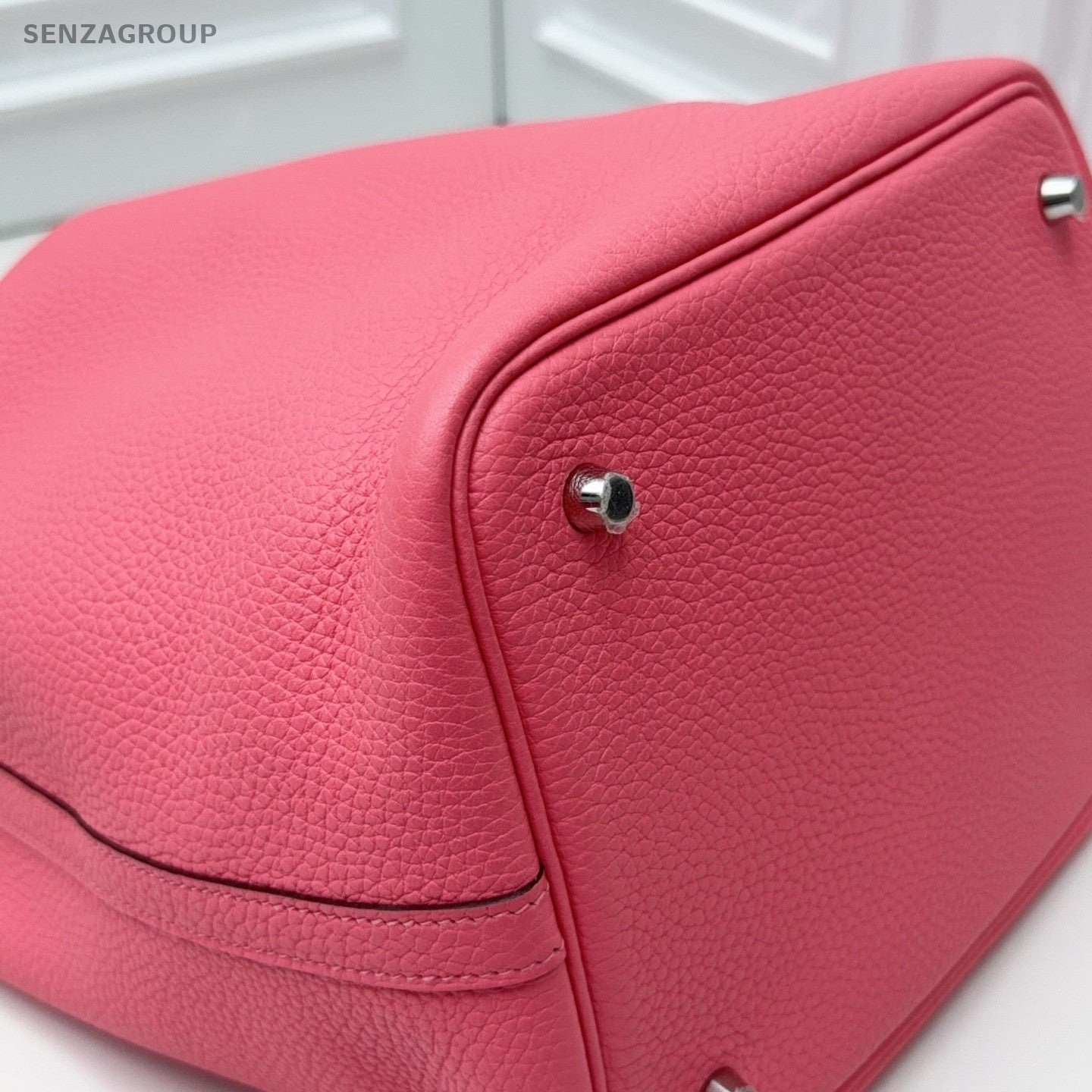 Hermes Picotin22 Top Handle Bag Shoulder Bag Pink Silver Women Classic Fashion