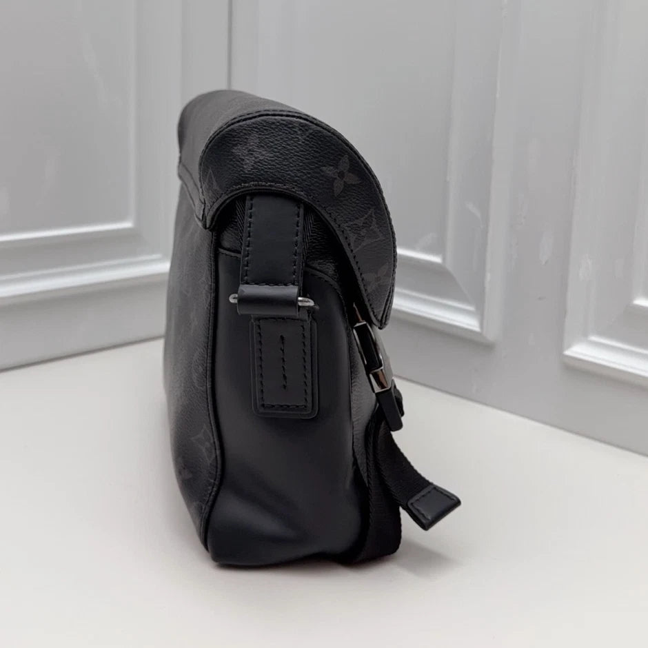 Louis Vuitton Voyager Monogram Eclipse Shoulder Crossbody Black Silver Unisex