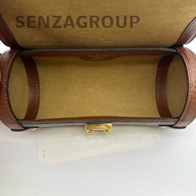 Louis Vuitton Monogram Coated Canvas & Leather Tote Shoulder Bag Brown Women