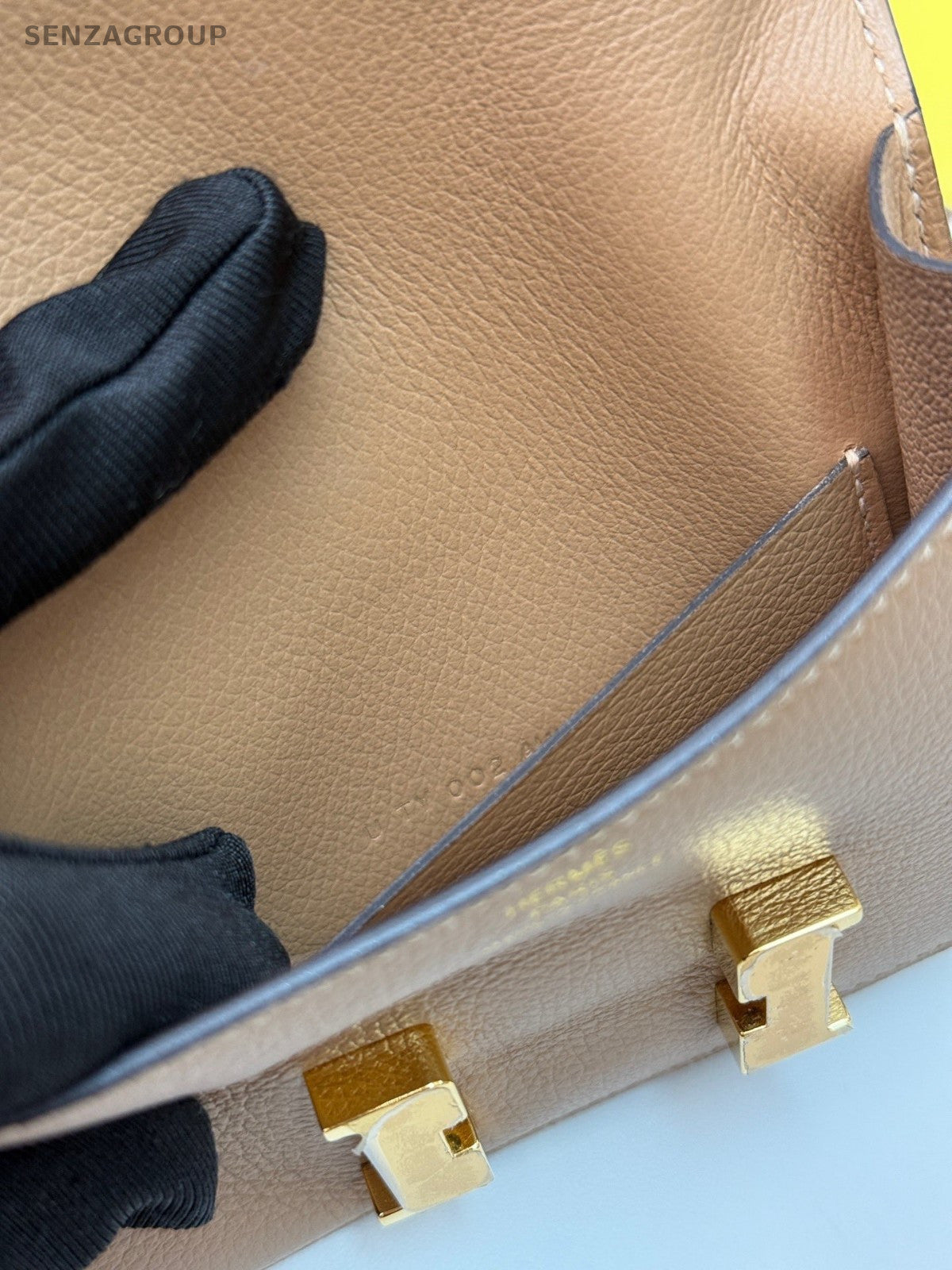 Hermes Slim Epsom Leather Purse Brown Calfskin