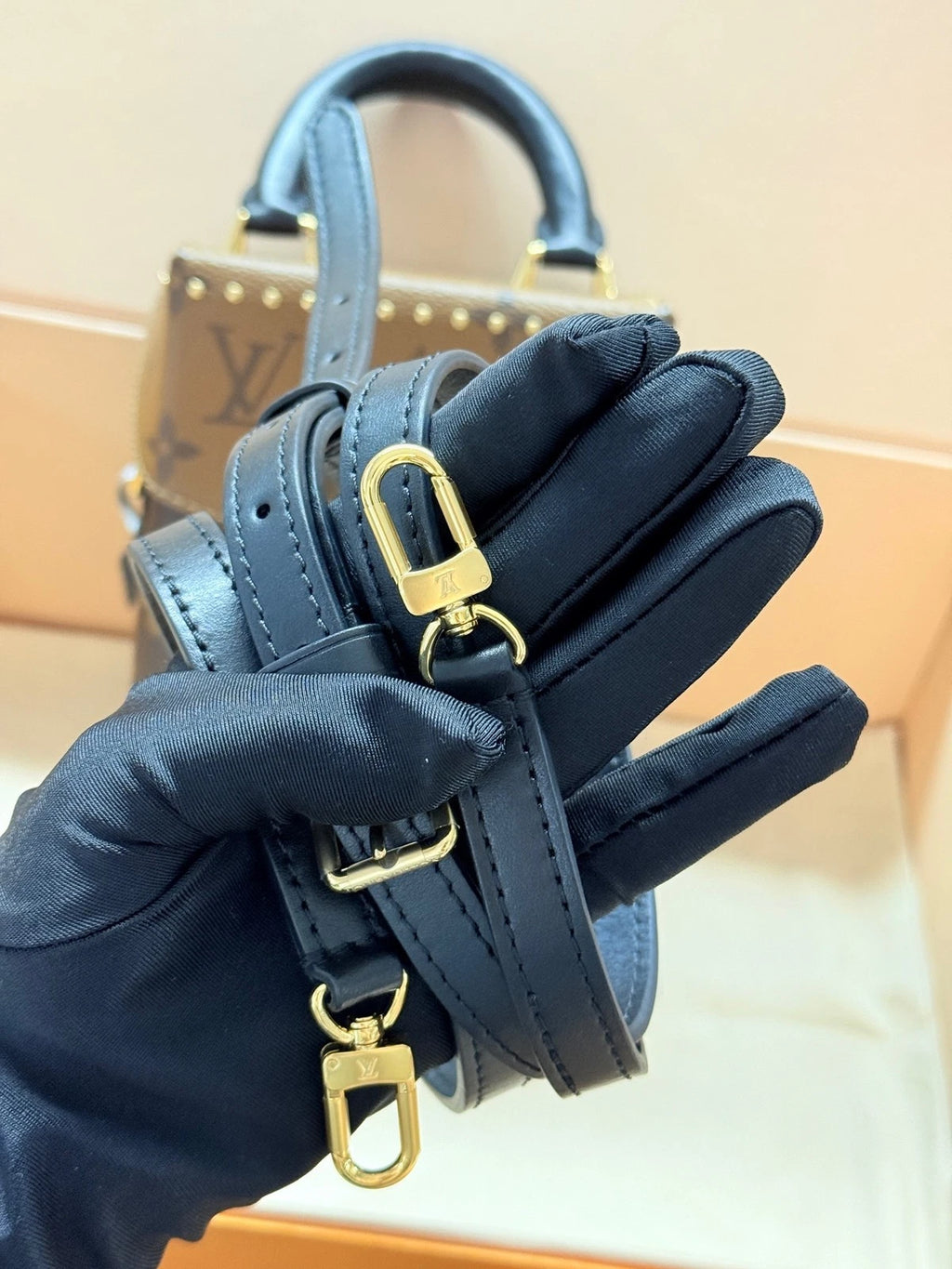 Louis Vuitton Leather Camera Box Crossbody Bag For Women