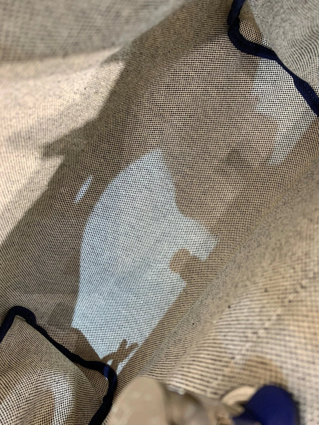Hermes Herbag31 Canvas Tote Bag For Women Ink Blue Silver